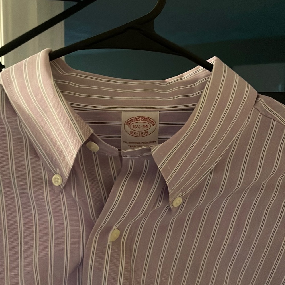 Brook Brothers 16.5 - 34 Traditional Fit Dress Shirt